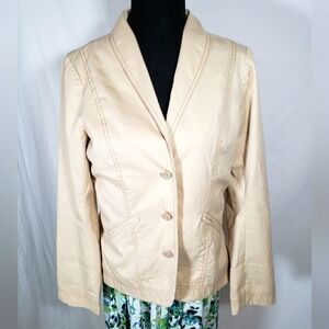 Sundance Khaki Button Down Blazer Sz 4